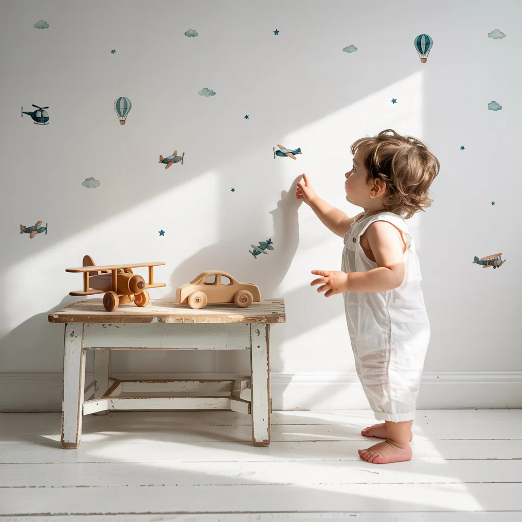 Airplane & Cloud Nursery Wall Stickers - Image 3