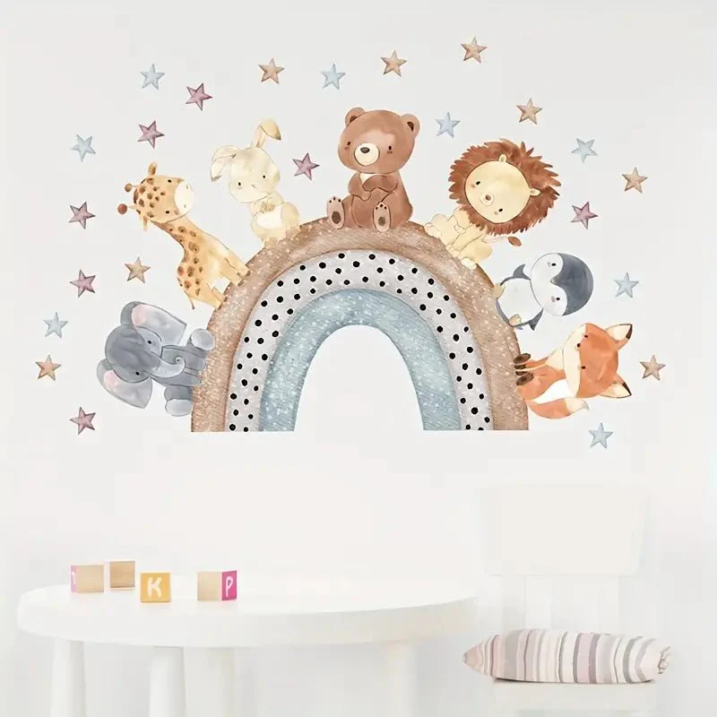 Animal Rainbow Nursery Wall Sticker - Image 4