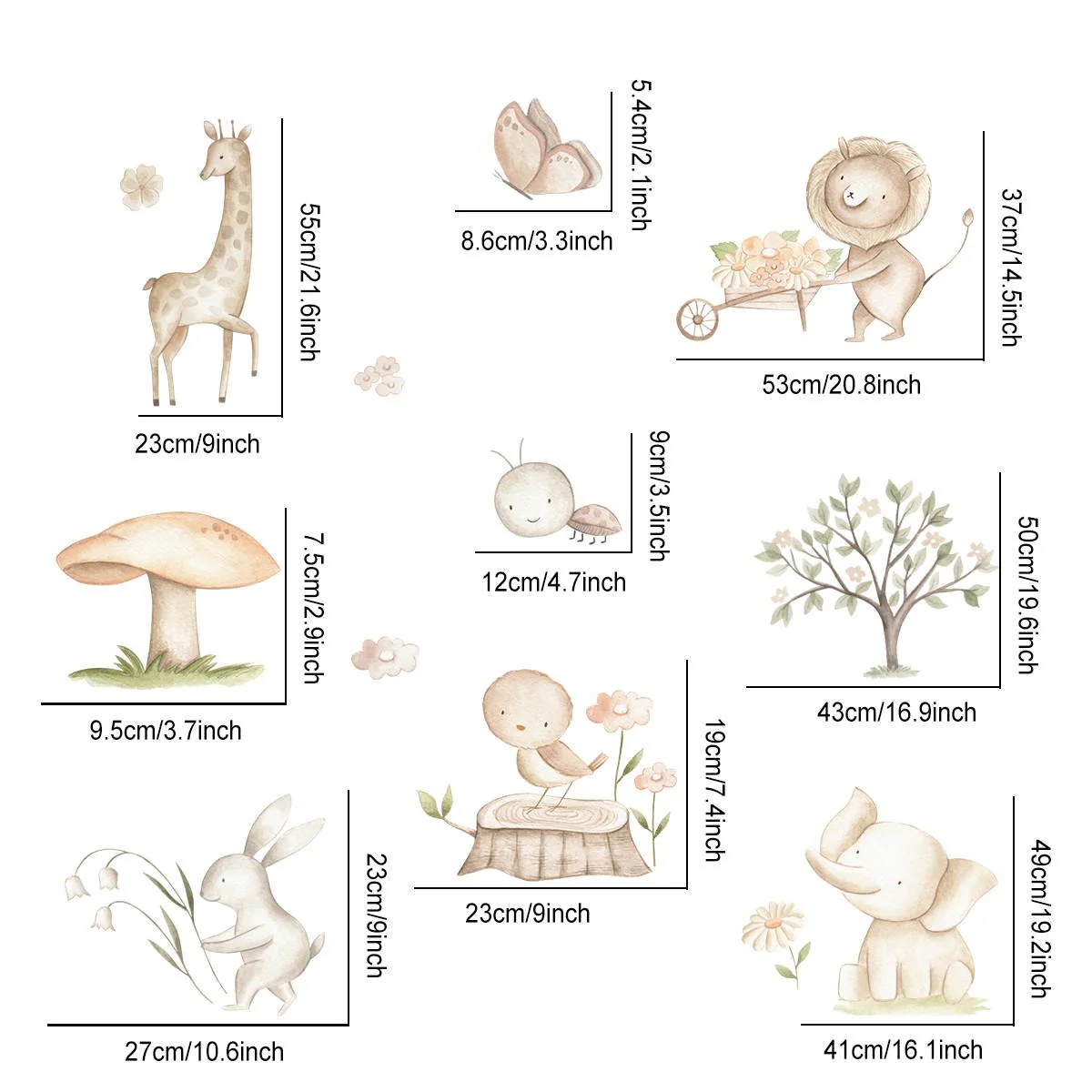 Animals In Nature Nursery Wall Stickers - Image 6