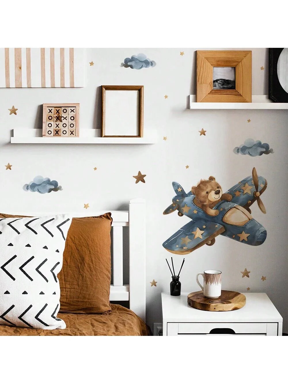 Bear in Airplane Nursery Wall Sticker - Image 3
