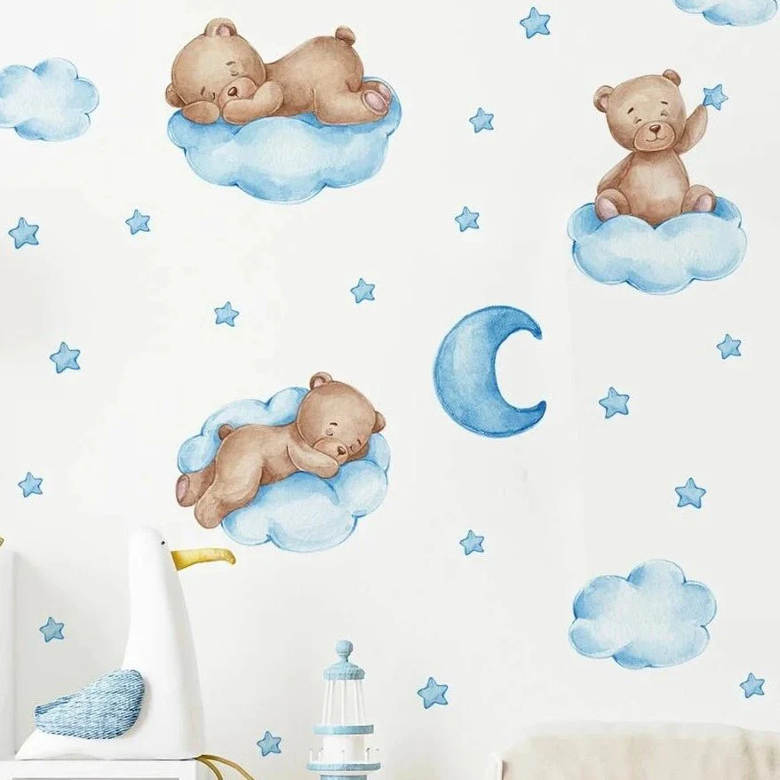 Bears In The Clouds Nursery Wall Sticker - Image 4