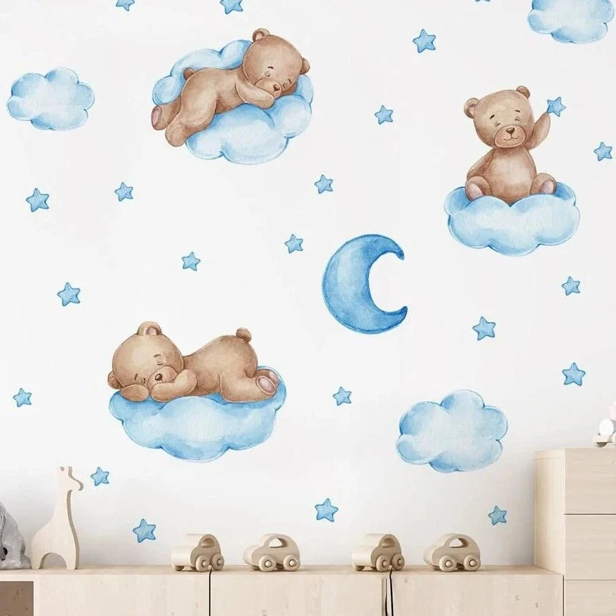 Bears In The Clouds Nursery Wall Sticker - Image 5