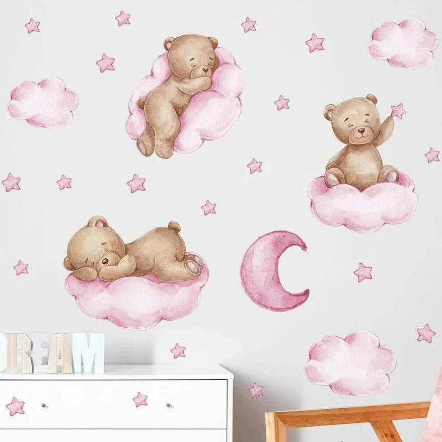 Bears In The Clouds Nursery Wall Sticker - Image 6