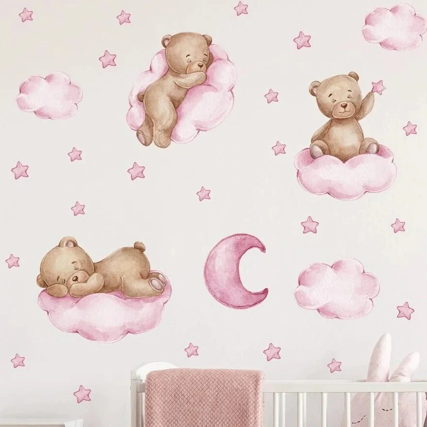 Bears In The Clouds Nursery Wall Sticker - Image 7