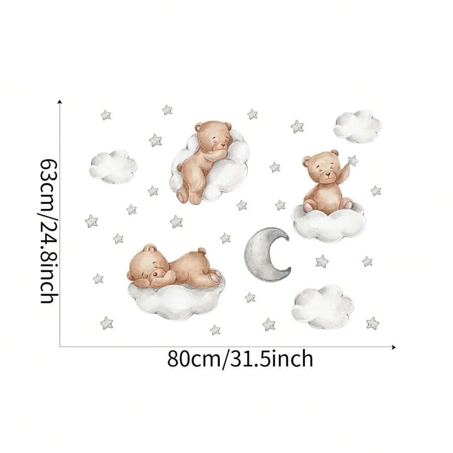 Bears In The Clouds Nursery Wall Sticker - Image 8
