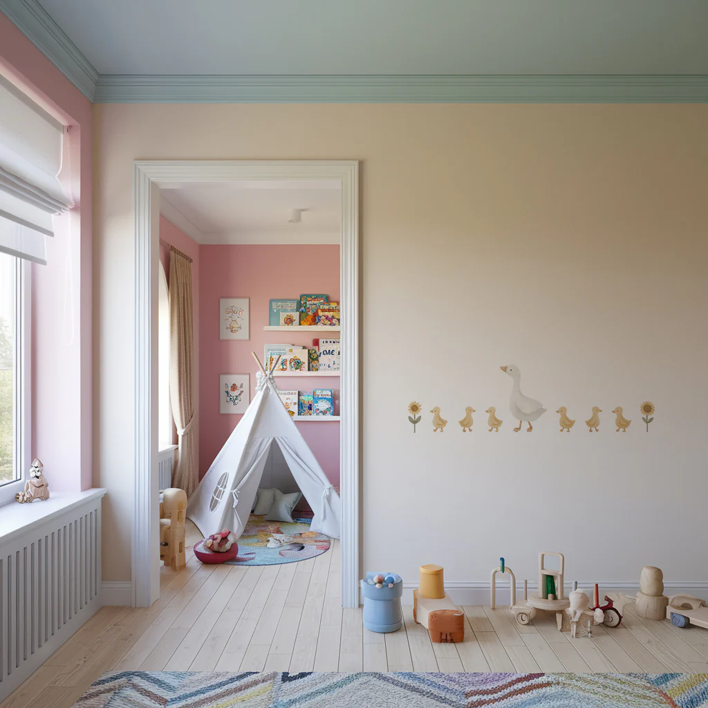 Big Duck & Little Chicks Nursery Wall Stickers - Image 4