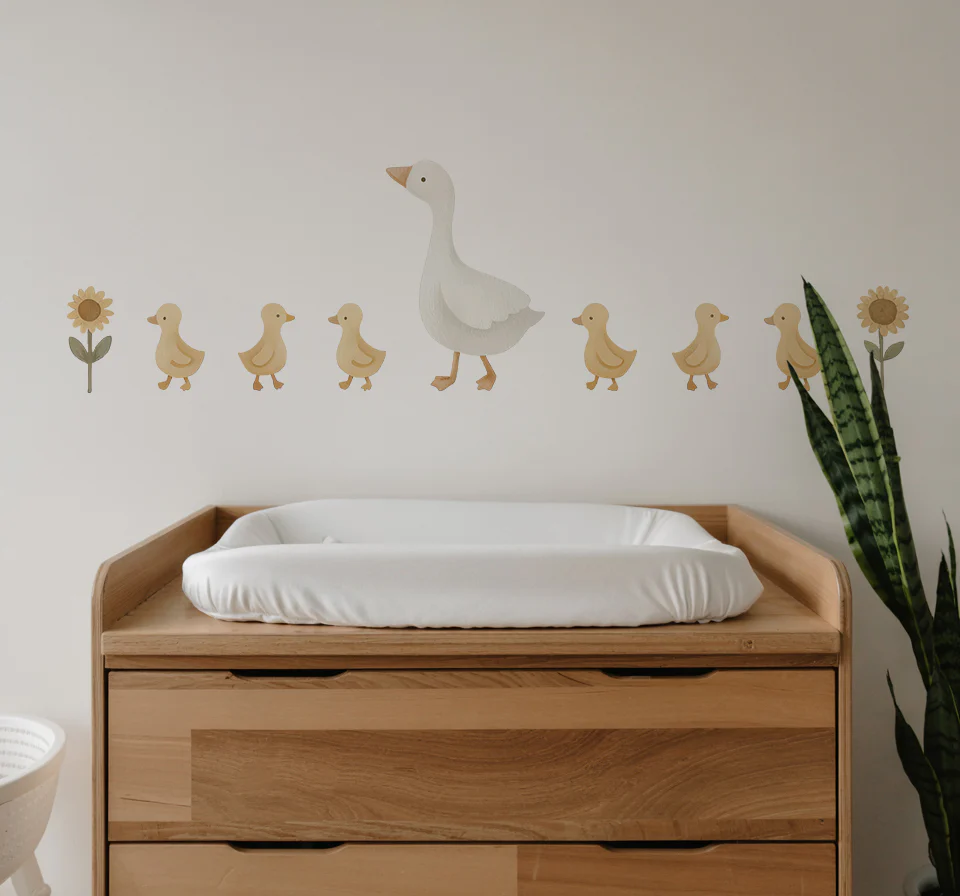 Big Duck & Little Chicks Nursery Wall Stickers - Image 5