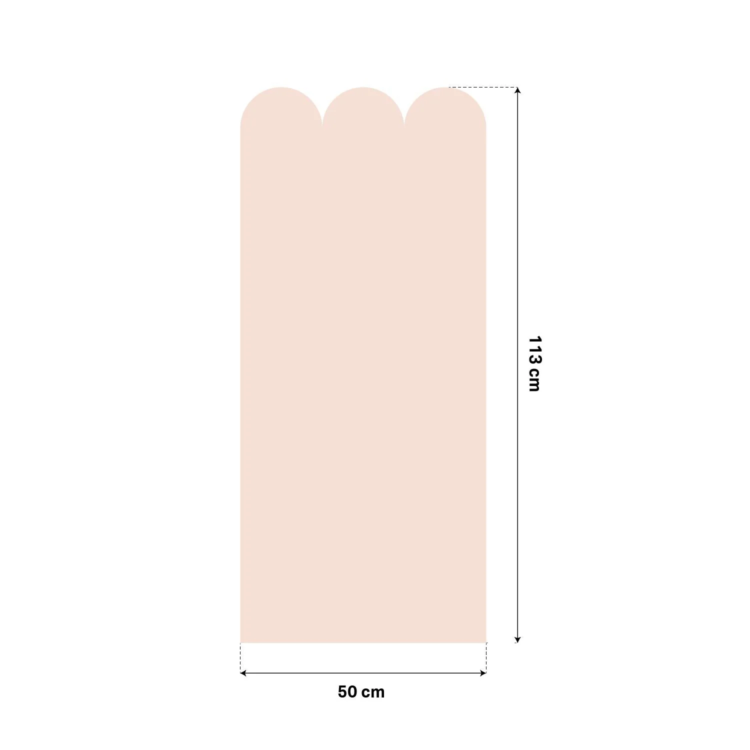 Block Coloured Scalloped Panel Wall Sticker - Image 3