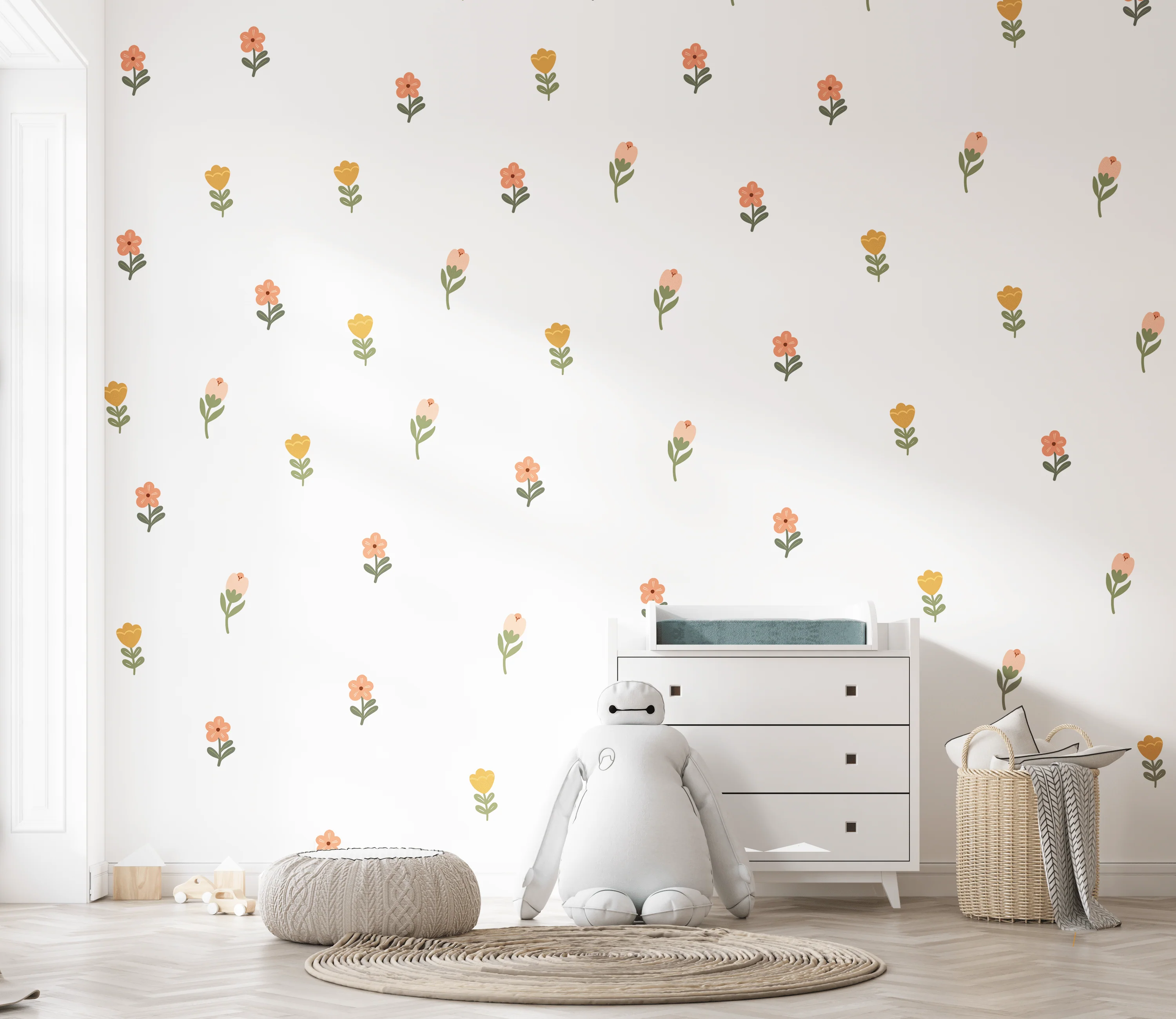 Boho Flowers Nursery Wall Stickers - Image 10