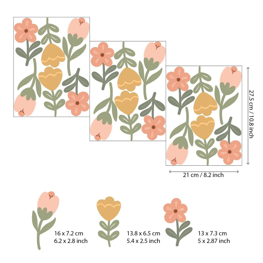 Boho Flowers Nursery Wall Stickers - Image 5