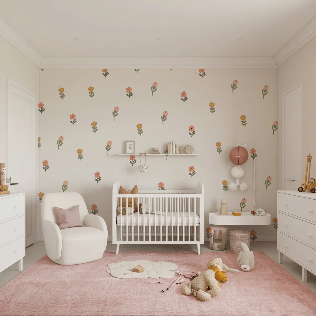 Boho Flowers Nursery Wall Stickers - Image 8