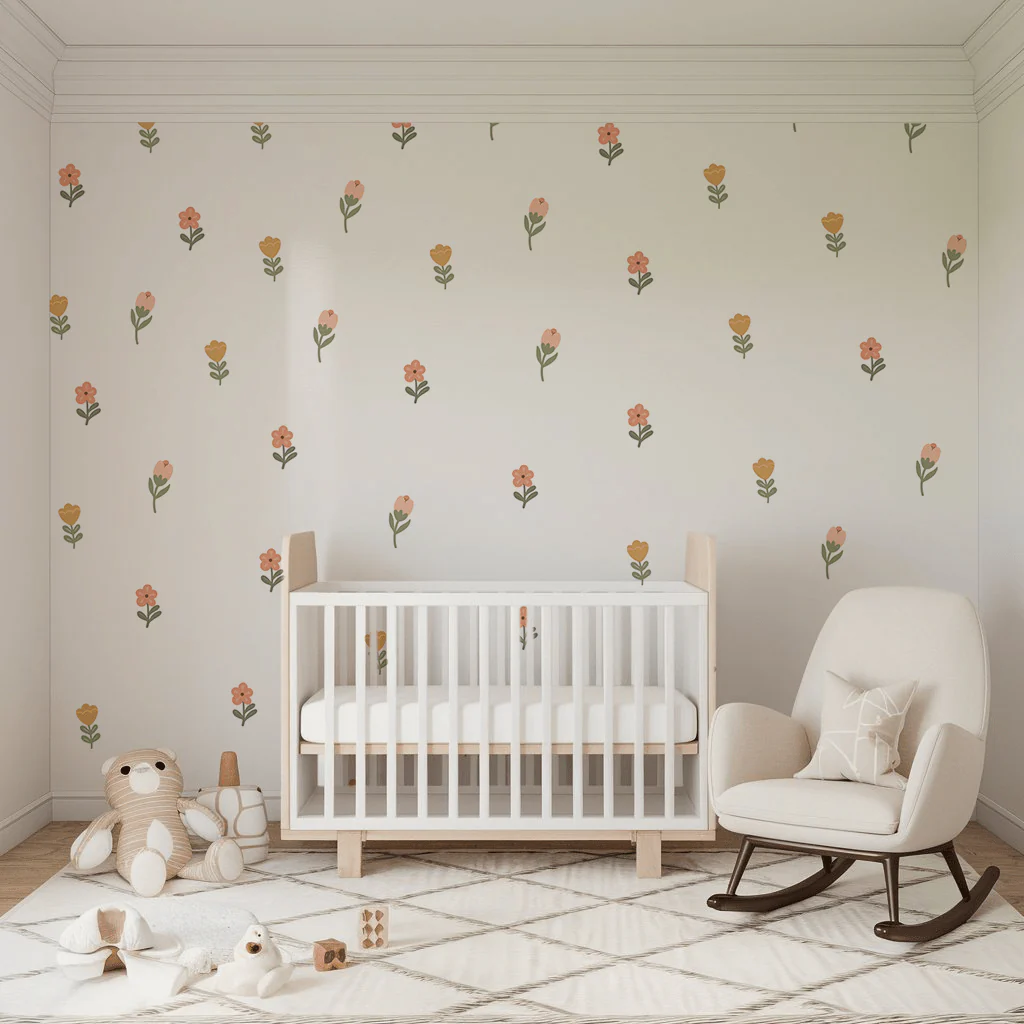 Boho Flowers Nursery Wall Stickers - Image 9