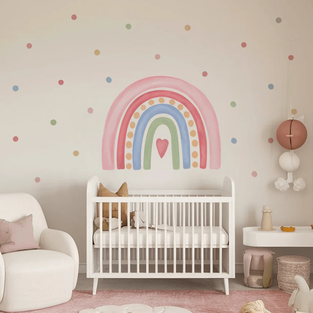 Dotted Dream Rainbow Nursery Wall Sticker - Image 4