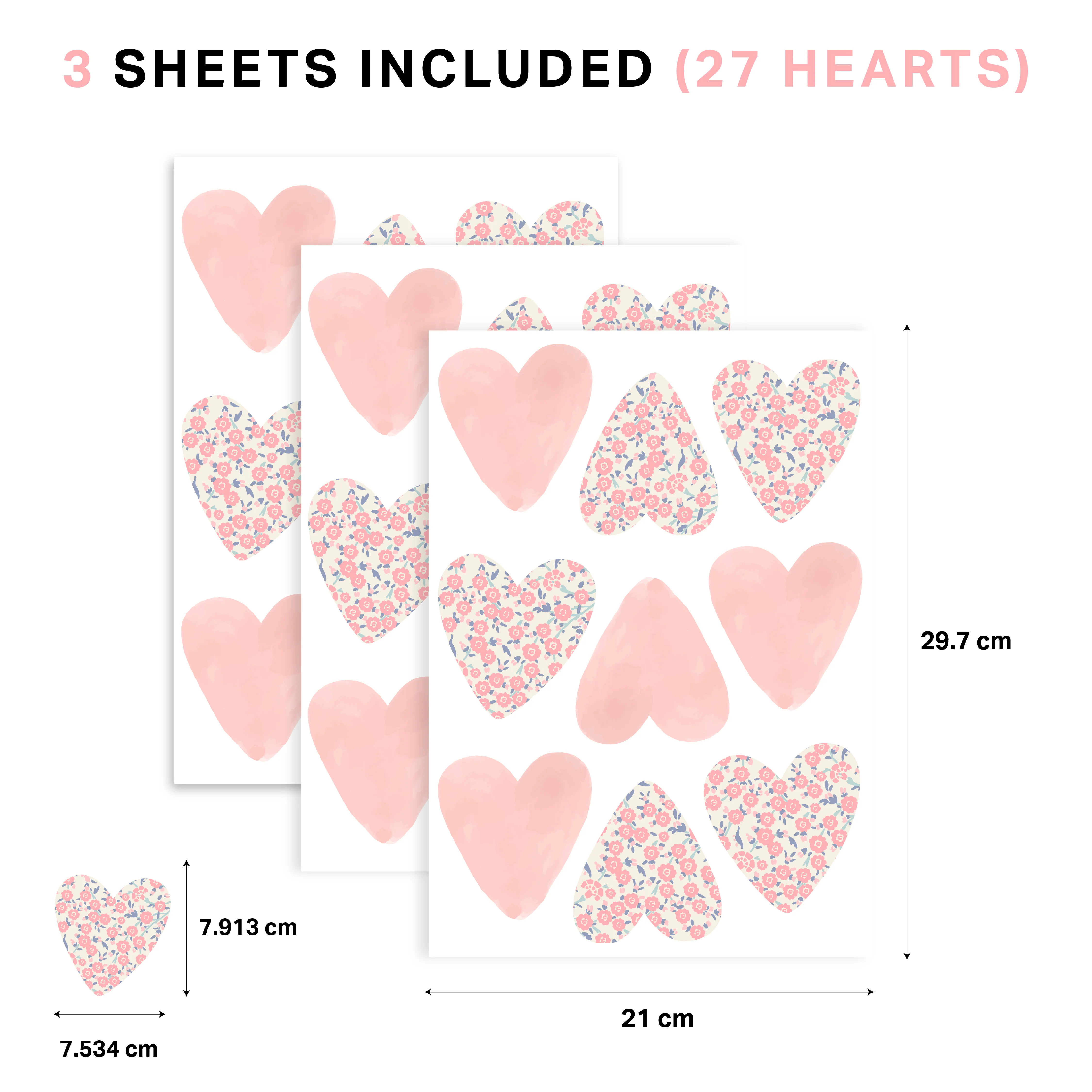 Floral Heart Nursery Wall Stickers - Image 7