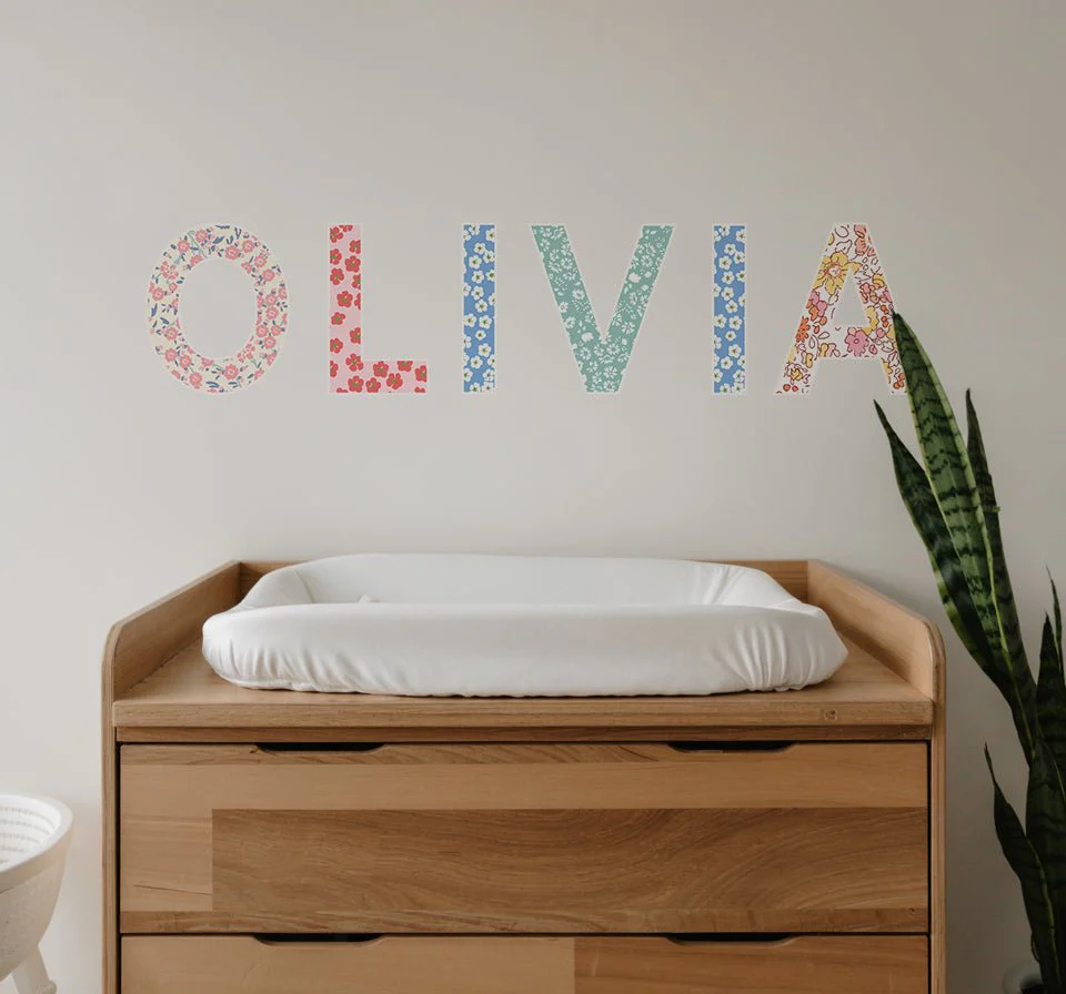 British Floral-Inspired Personalised Names Wall Stickers - Image 7