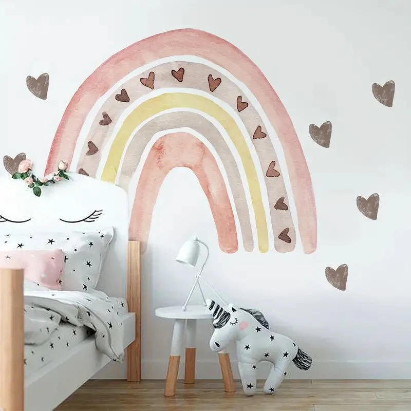 Heart Rainbow Nursery Wall Sticker - Image 3