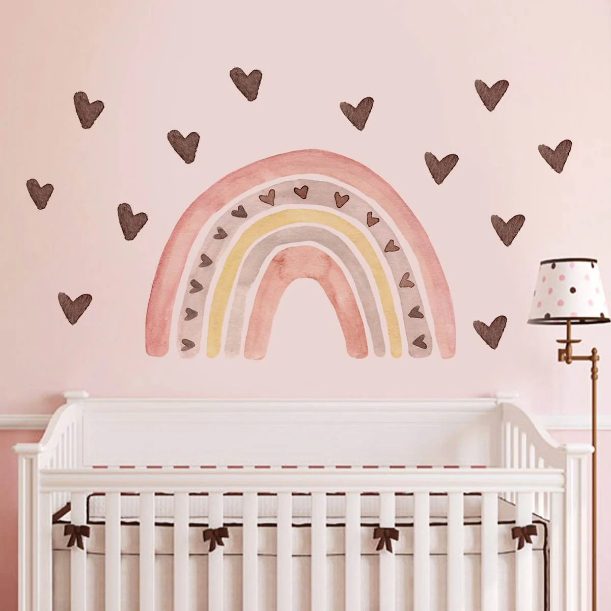 Heart Rainbow Nursery Wall Sticker - Image 6