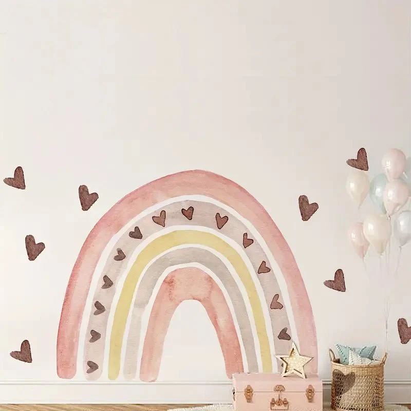 Heart Rainbow Nursery Wall Sticker - Image 7