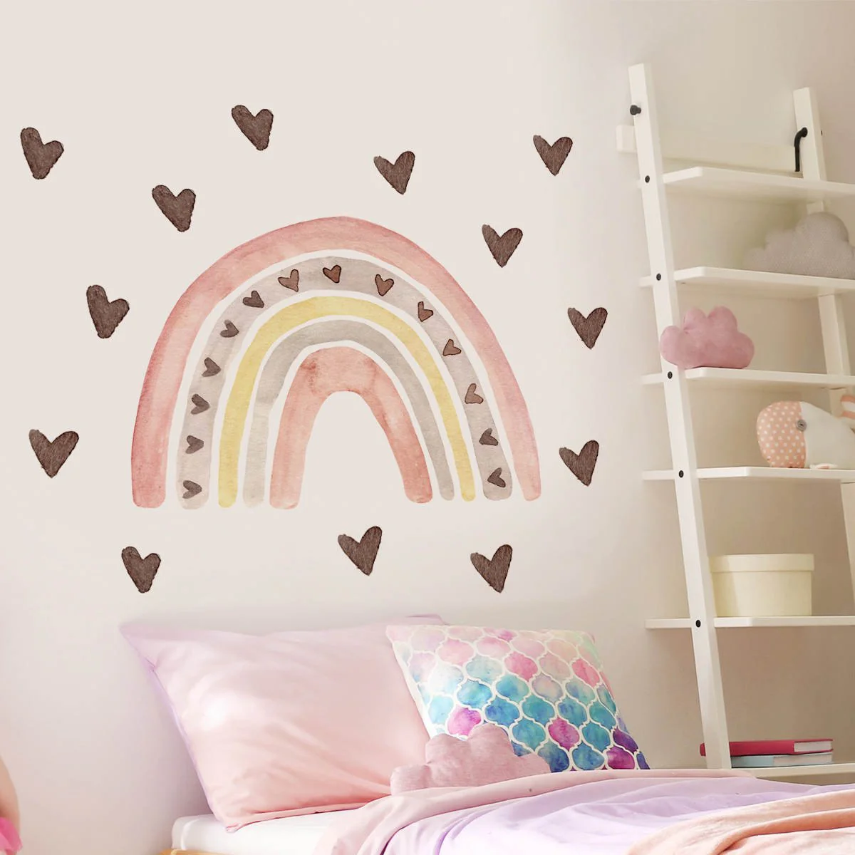 Heart Rainbow Nursery Wall Sticker - Image 8