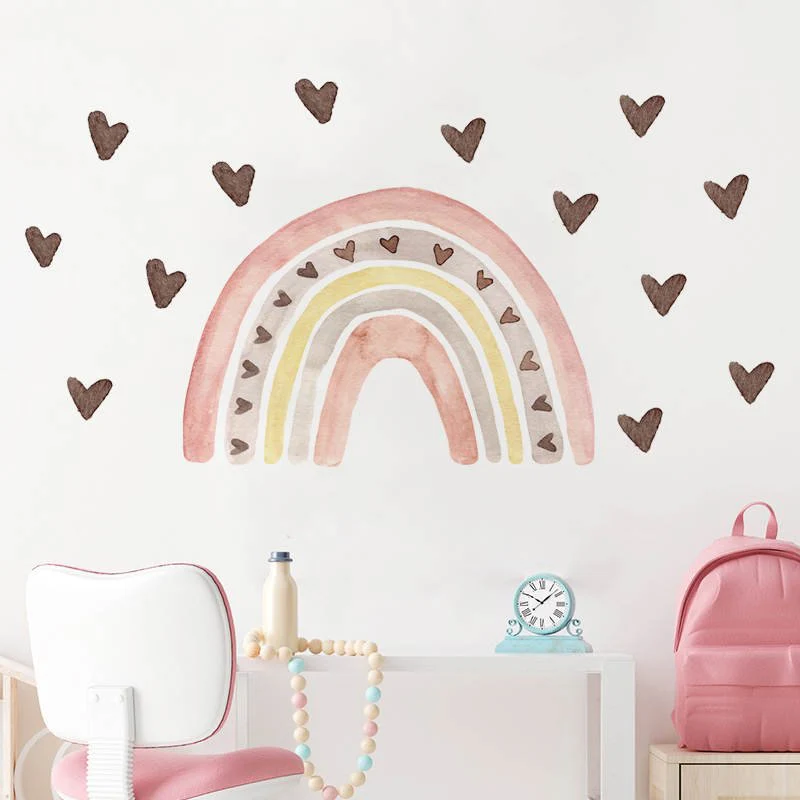Heart Rainbow Nursery Wall Sticker - Image 9