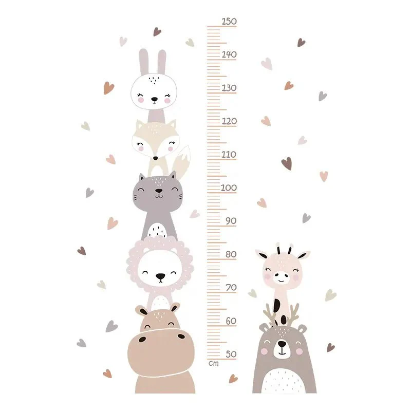 Animal Height Chart Nursery Wall Sticker - Image 3