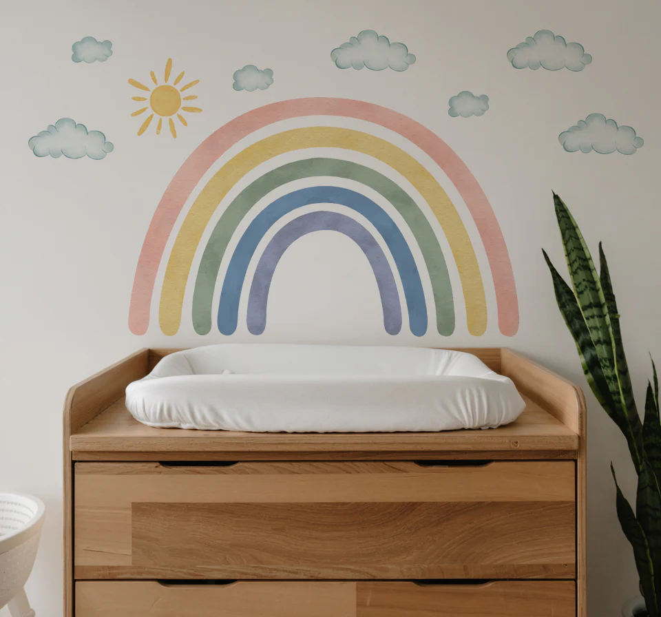 Hello Sunshine Rainbow Nursery Wall Sticker - Image 5