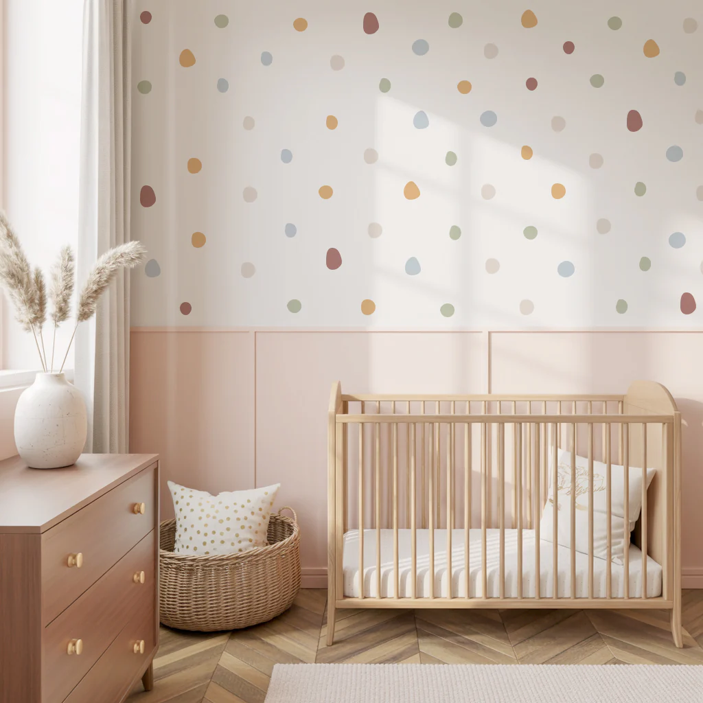 Irregular Polka Dots Nursery Wall Stickers - Image 3