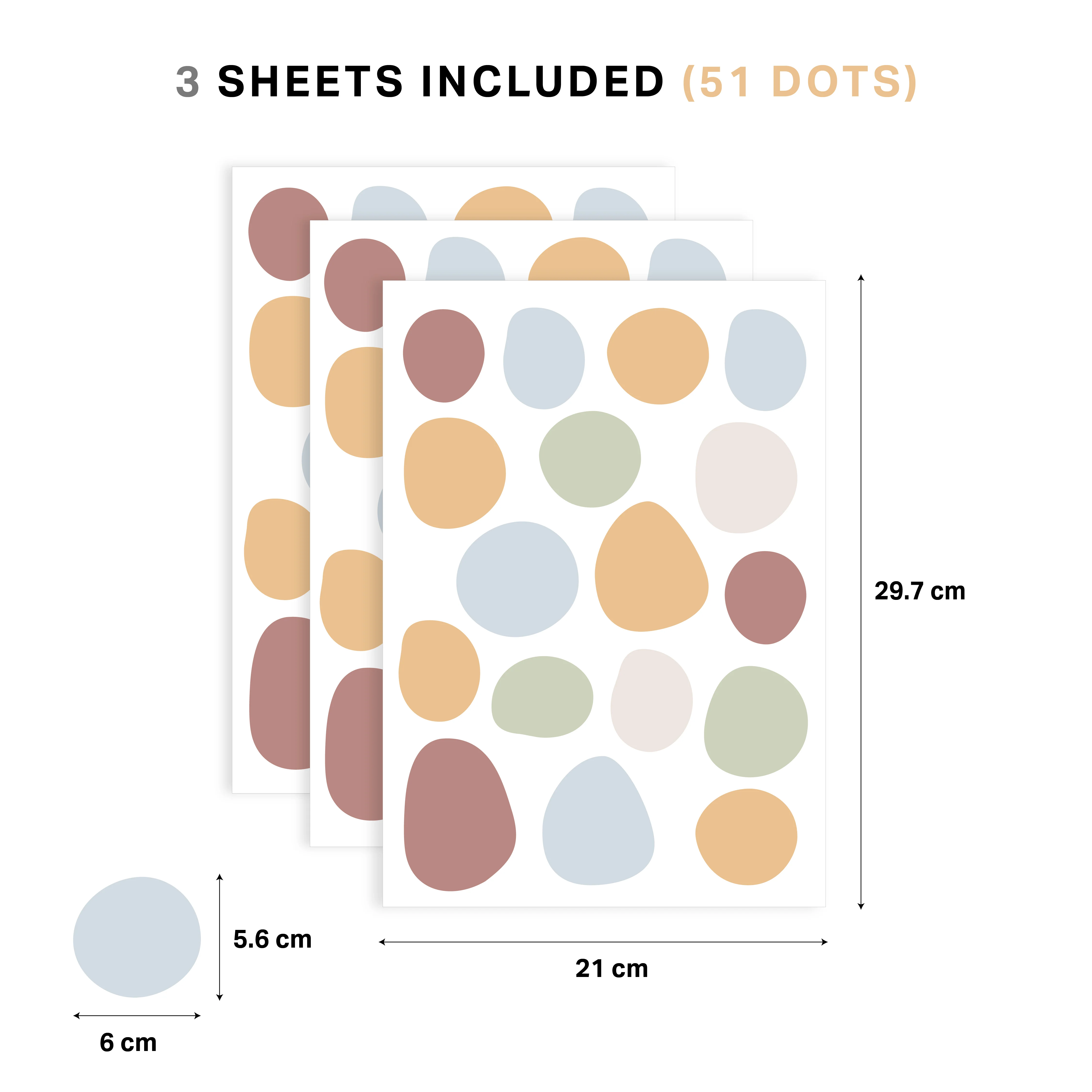 Irregular Polka Dots Nursery Wall Stickers - Image 5