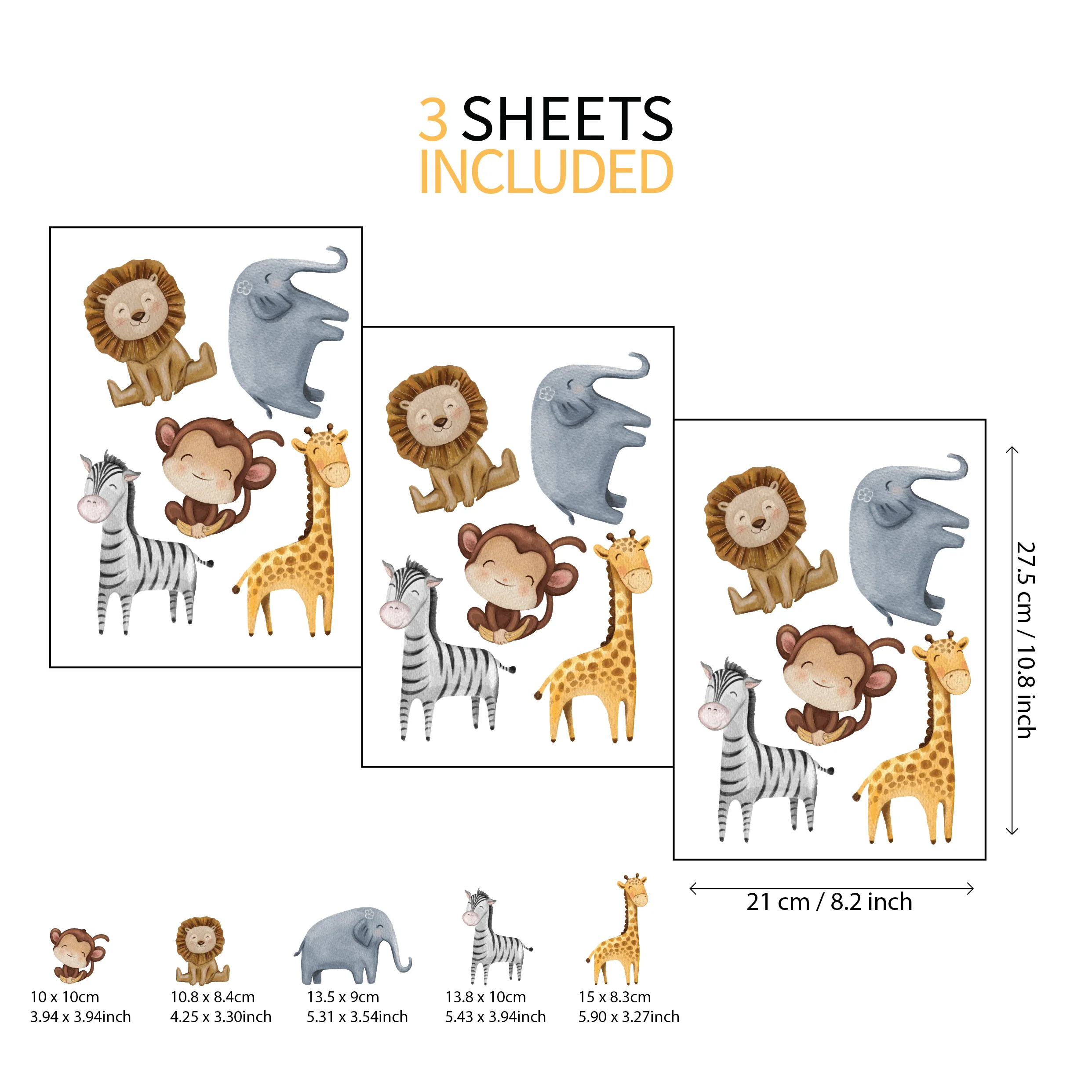 Jungle Joy Nursery Wall Stickers - Image 3