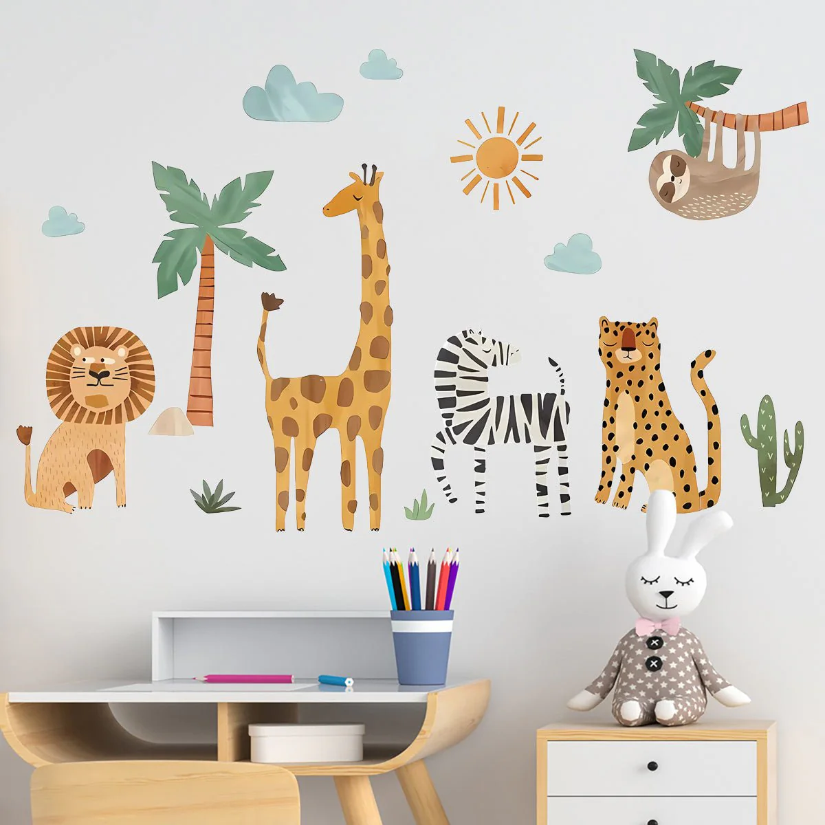 Jungle Animal Friends Nursery Wall Stickers - Image 4