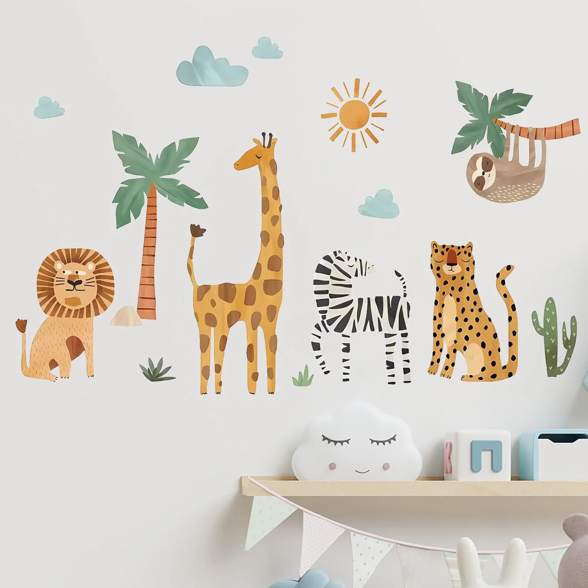 Jungle Animal Friends Nursery Wall Stickers - Image 9