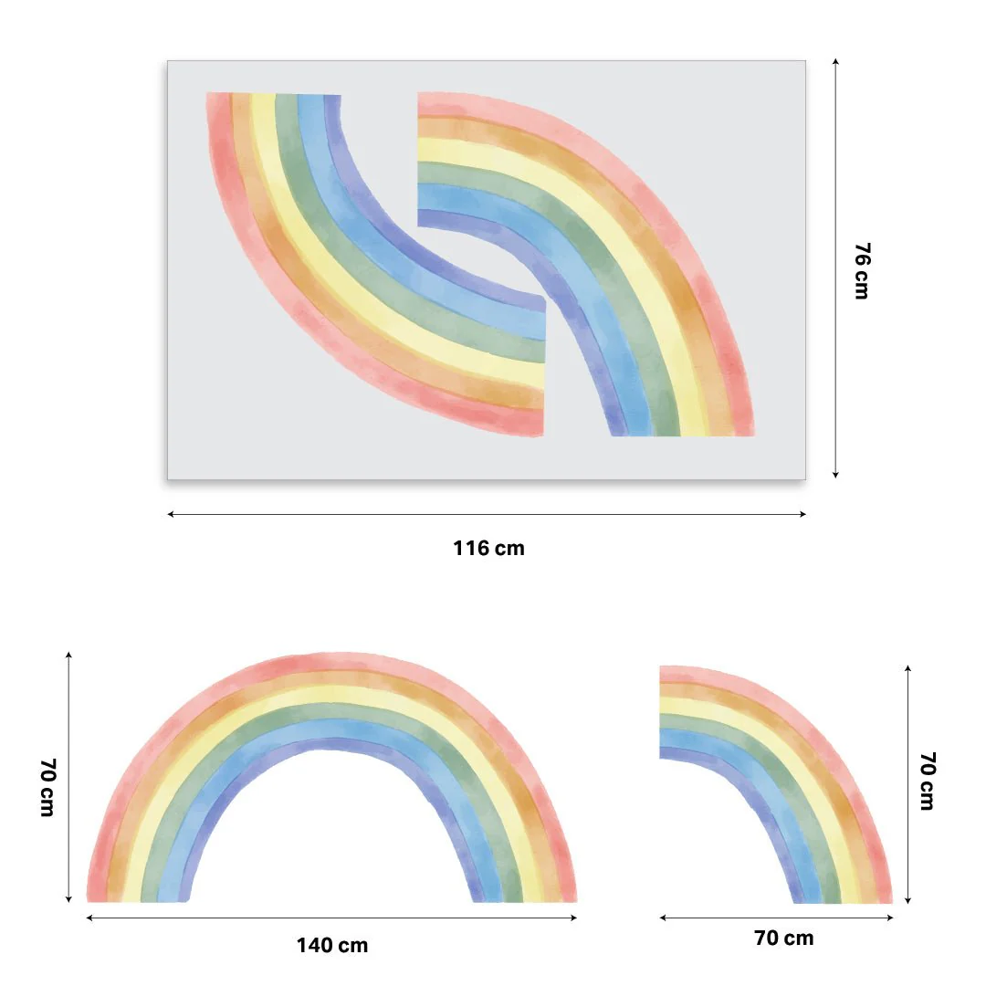 Large Rainbow Nursery Wall Sticker Decal - Image 4