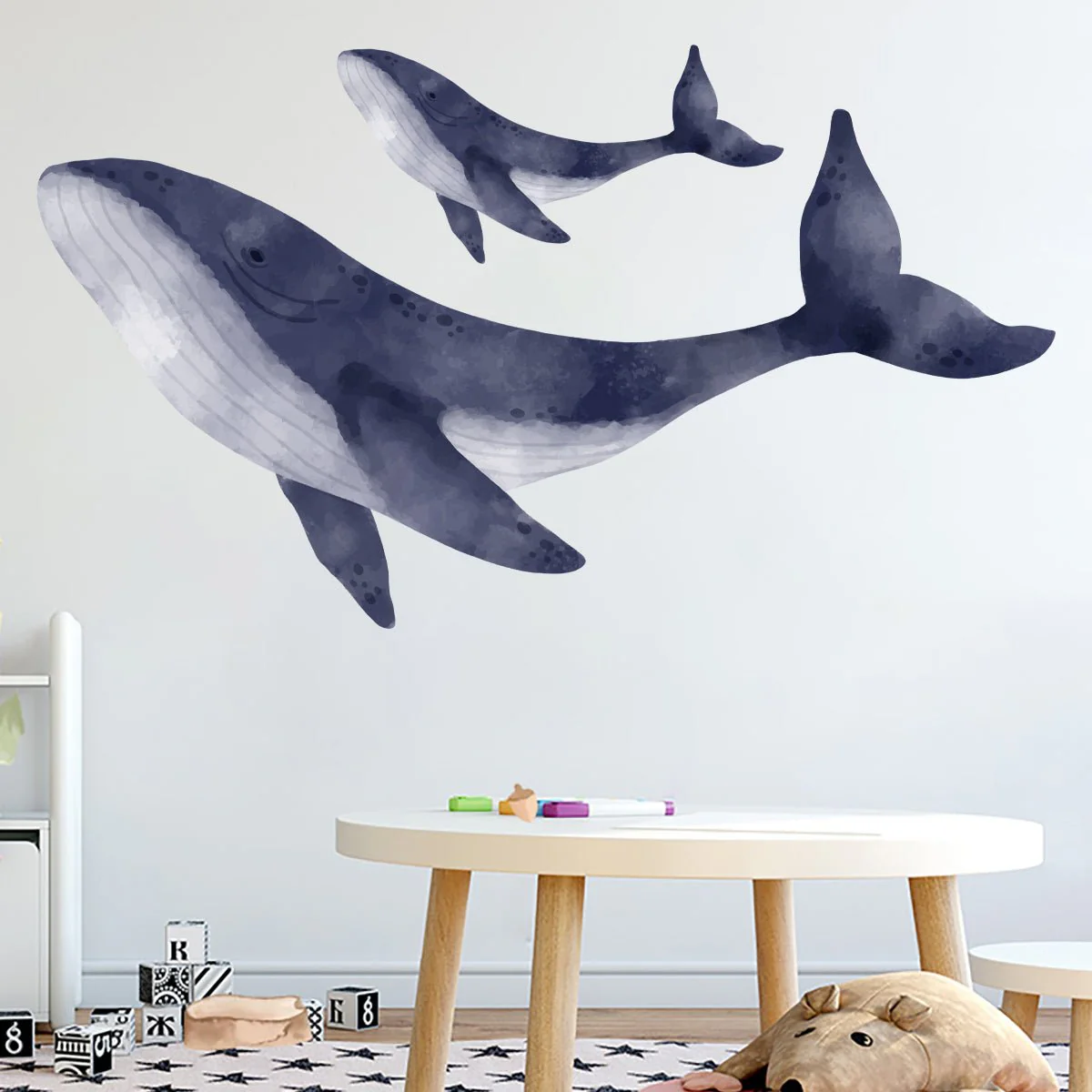 Large Whale Nursery Wall Sticker - Image 3