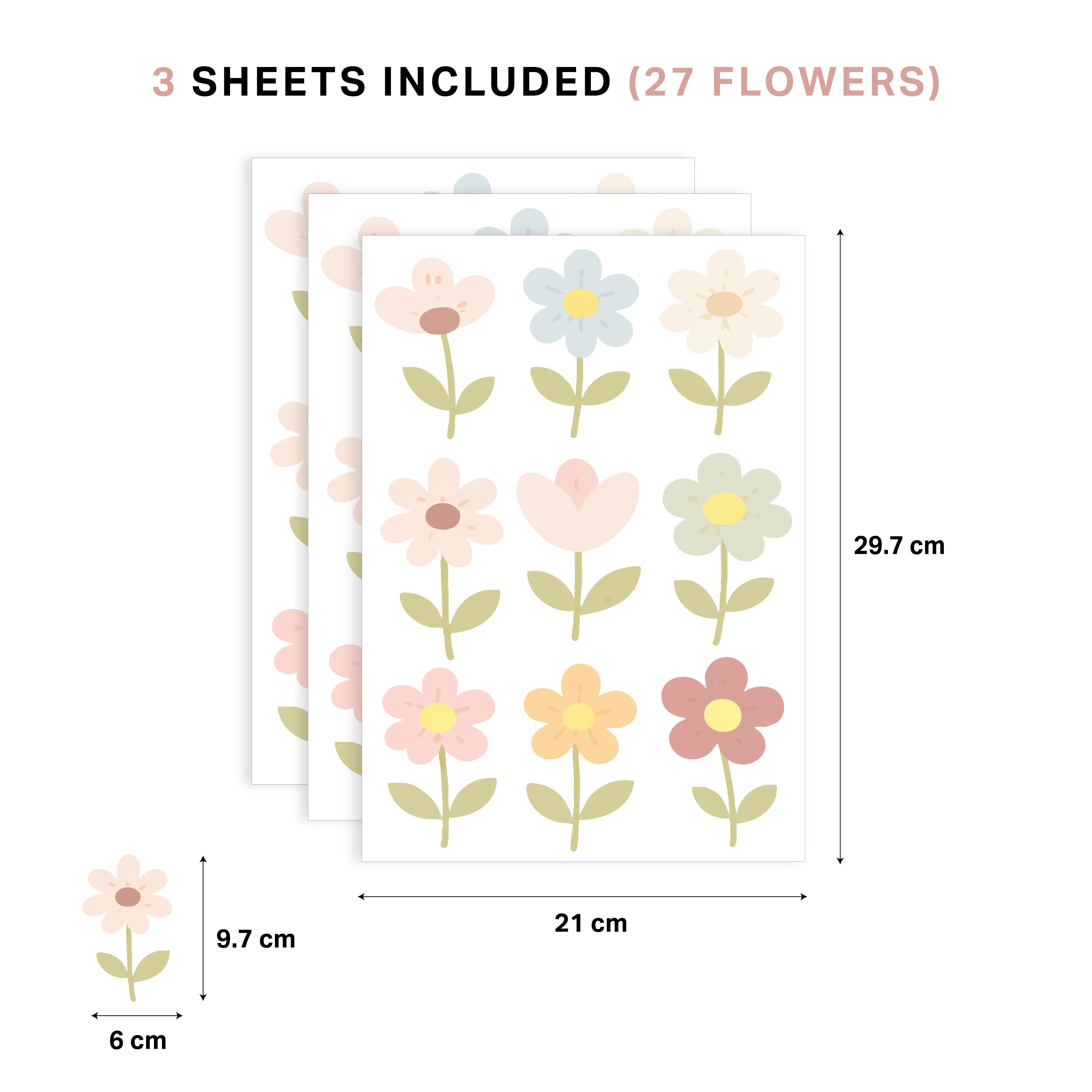 Little Bloom Flowers Nursery Wall Stickers - Image 5