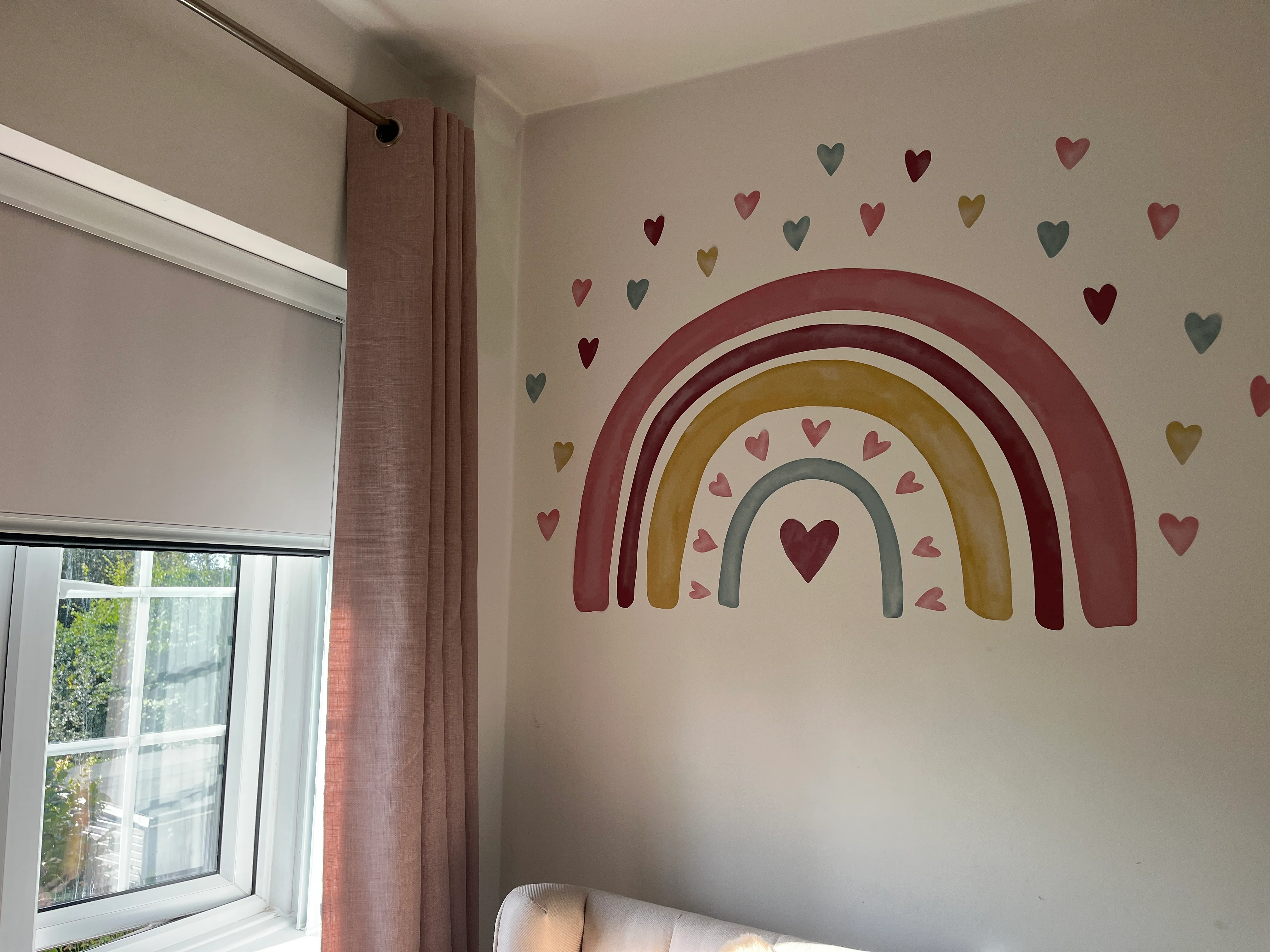 Loving Heart Rainbow Nursery Wall Sticker - Image 3