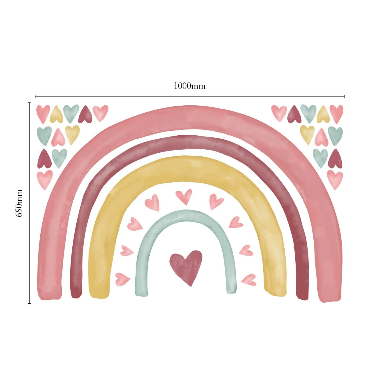 Loving Heart Rainbow Nursery Wall Sticker - Image 5
