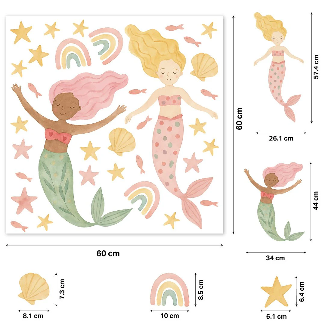 Mermaid Dreams Nursery Wall Stickers - Image 4