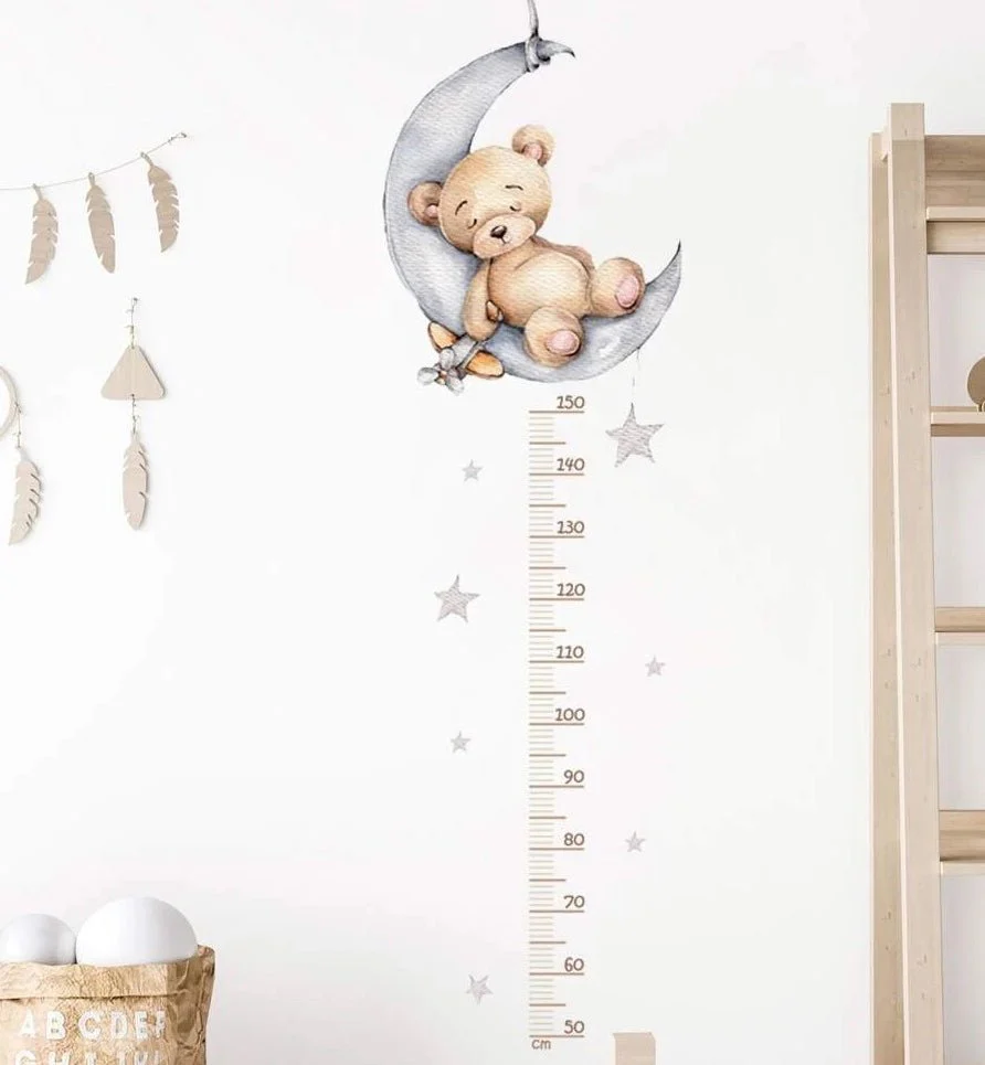 Moon & Bear Height Chart Nursery Wall Sticker - Image 4
