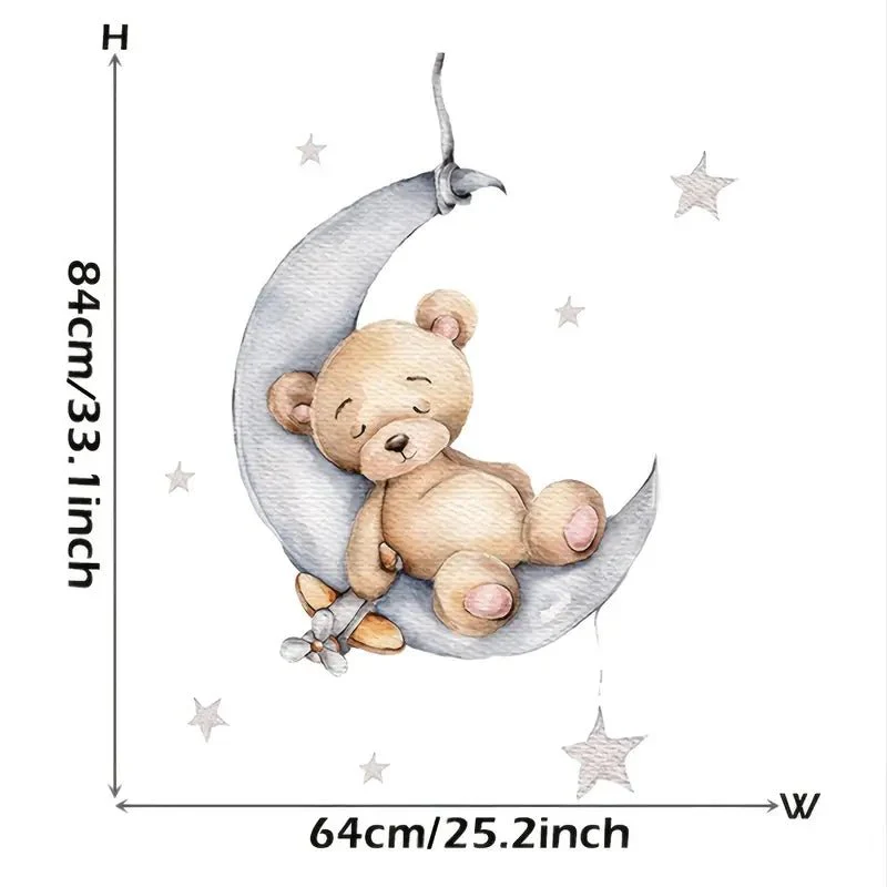 Moon & Bear Nursery Wall Sticker - Image 4