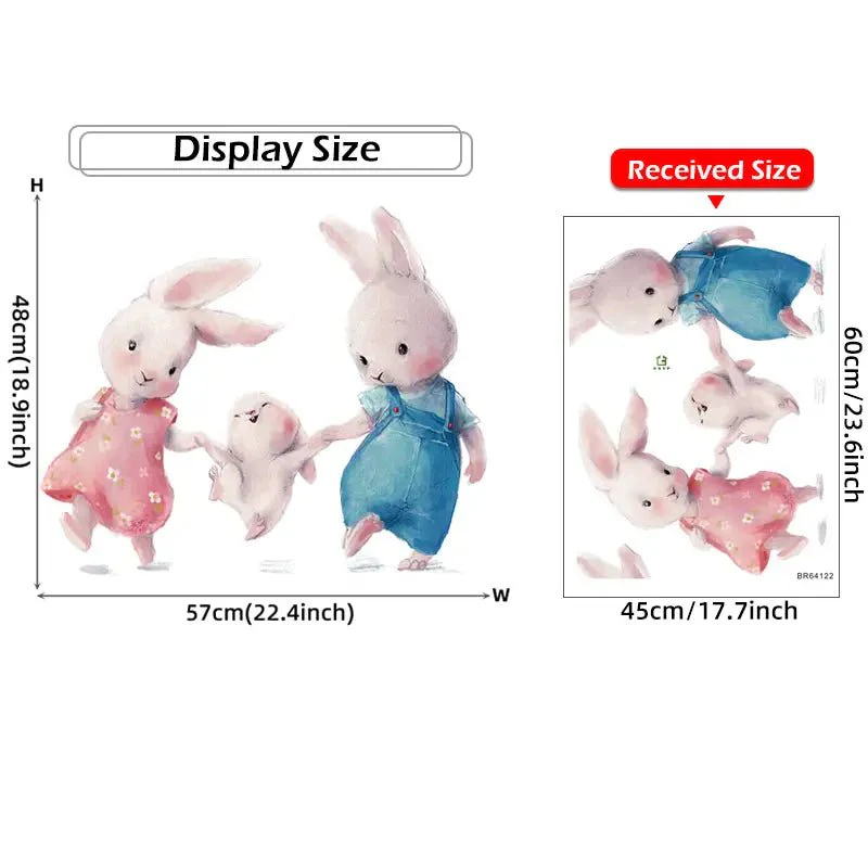 Rabbit Family Nursery Wall Stickers - Image 6