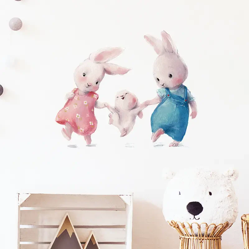 Rabbit Family Nursery Wall Stickers - Image 8