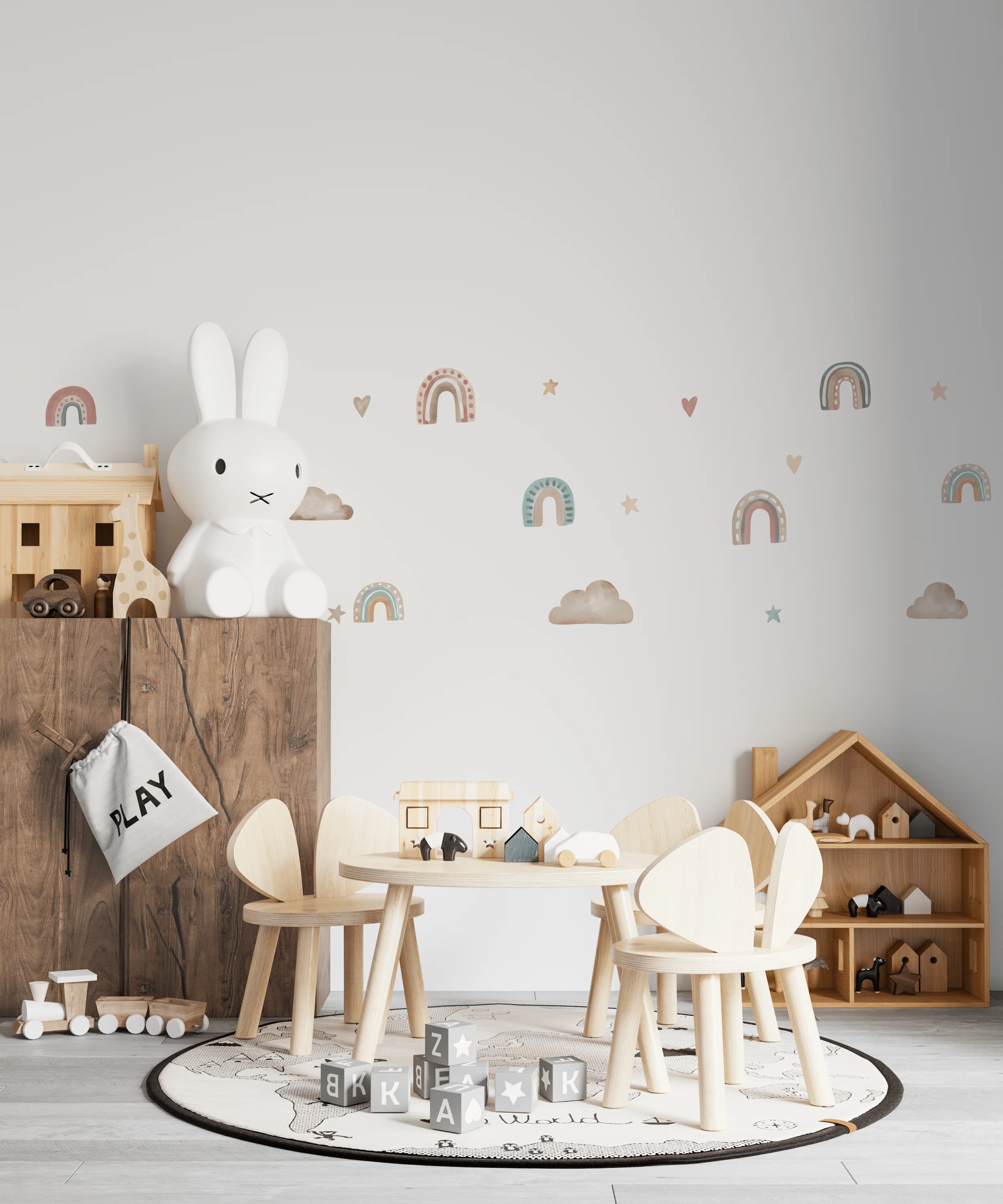 Rainbow & Clouds Nursery Wall Sticker - Image 4