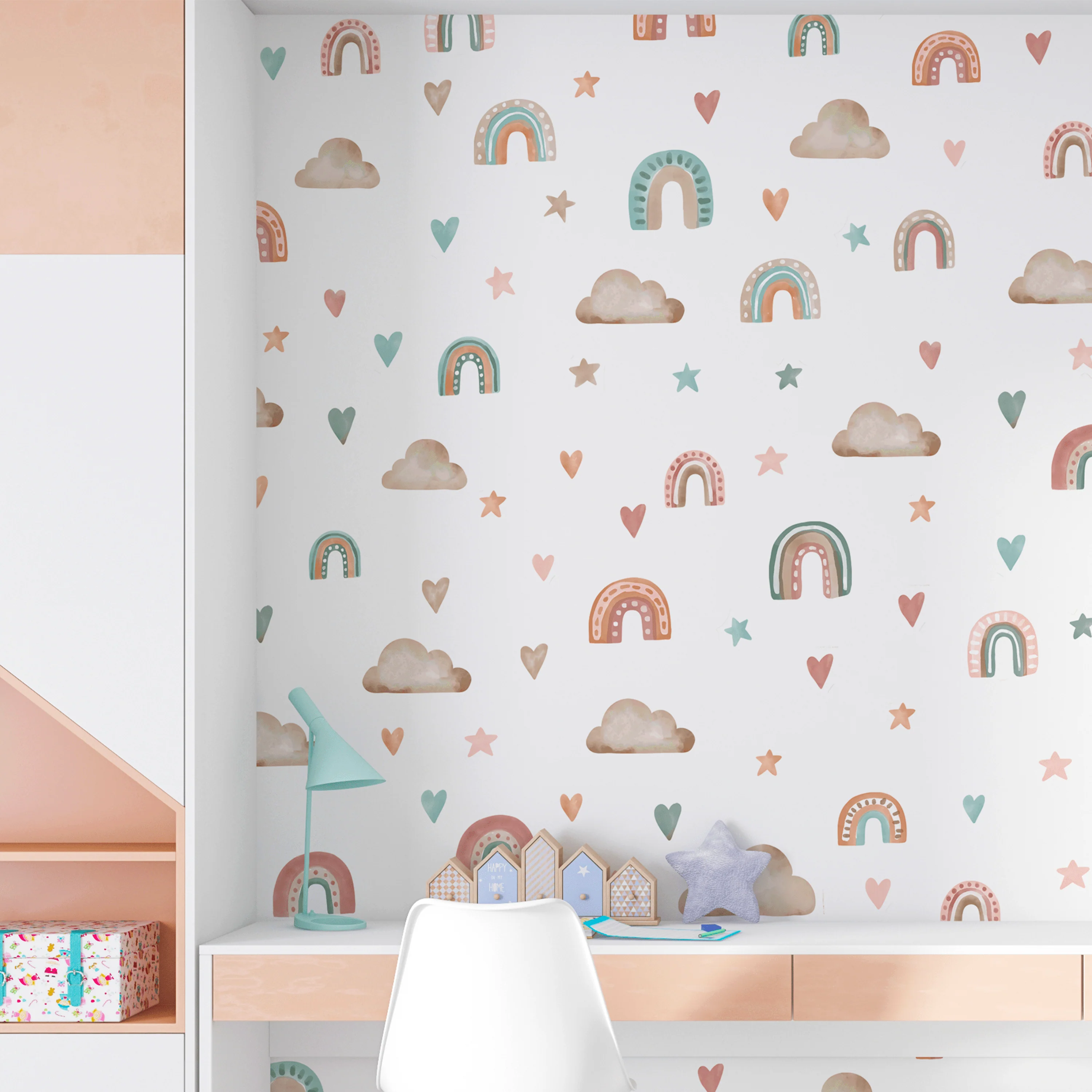 Rainbow & Clouds Nursery Wall Sticker - Image 5