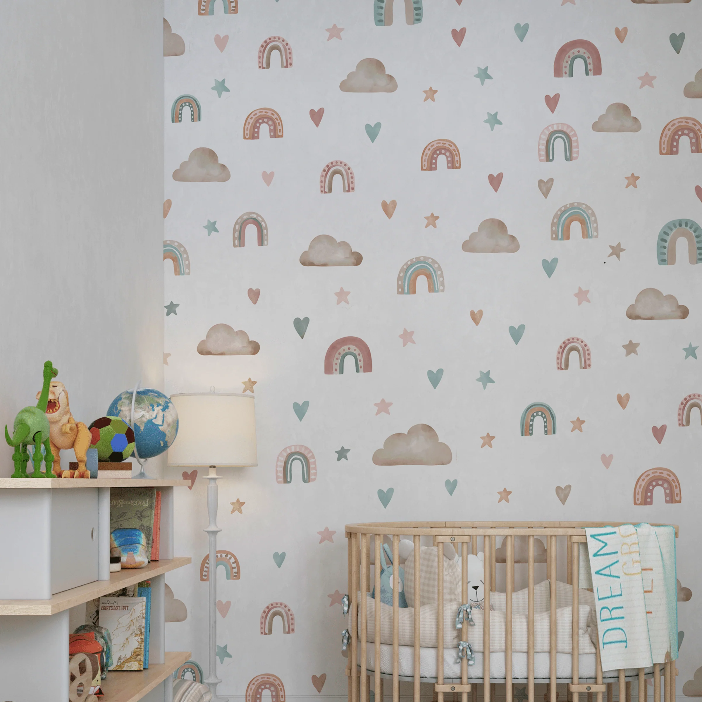 Rainbow & Clouds Nursery Wall Sticker - Image 6