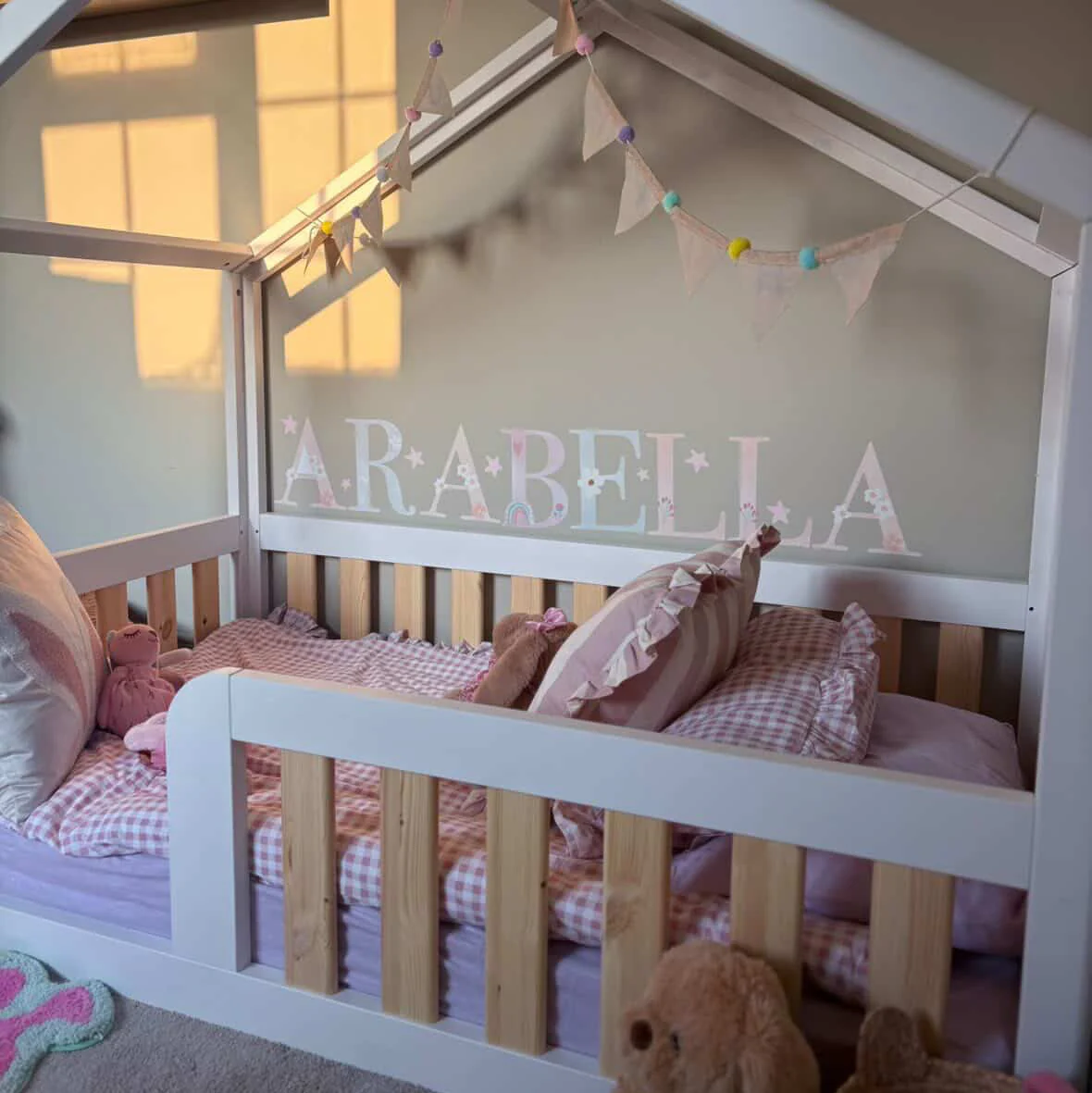 Rainbow Garden Personalised Names Nursery Wall Stickers - Image 4