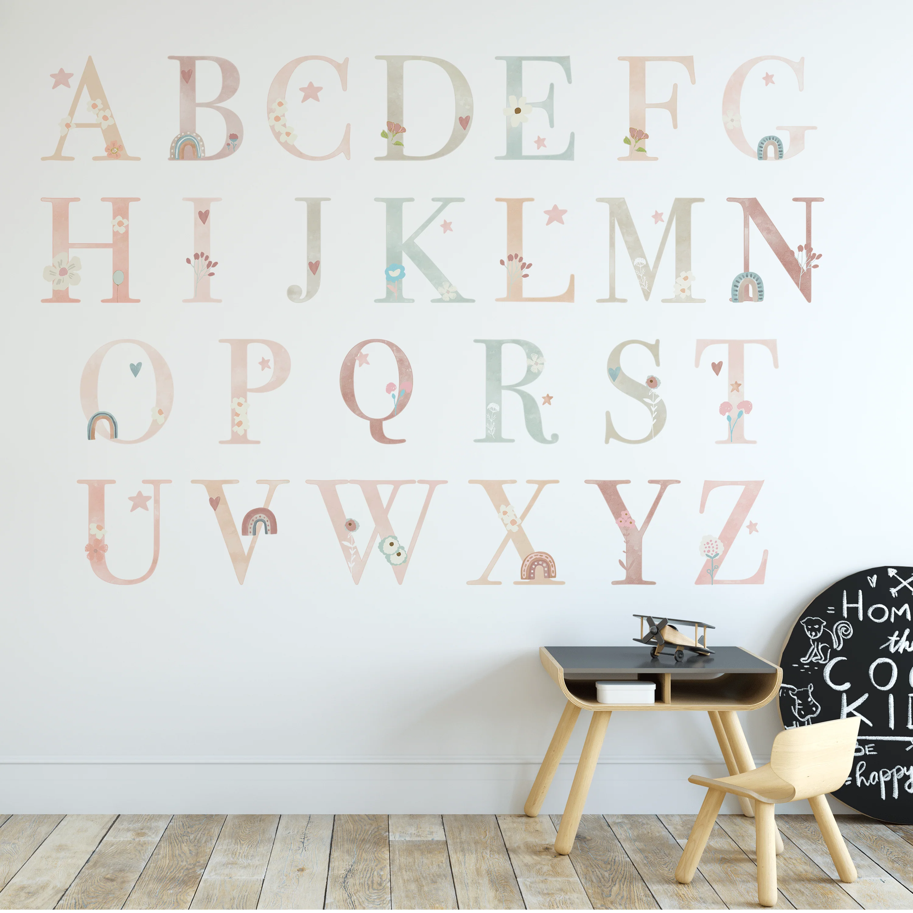 Rainbow Garden Personalised Names Nursery Wall Stickers - Image 7