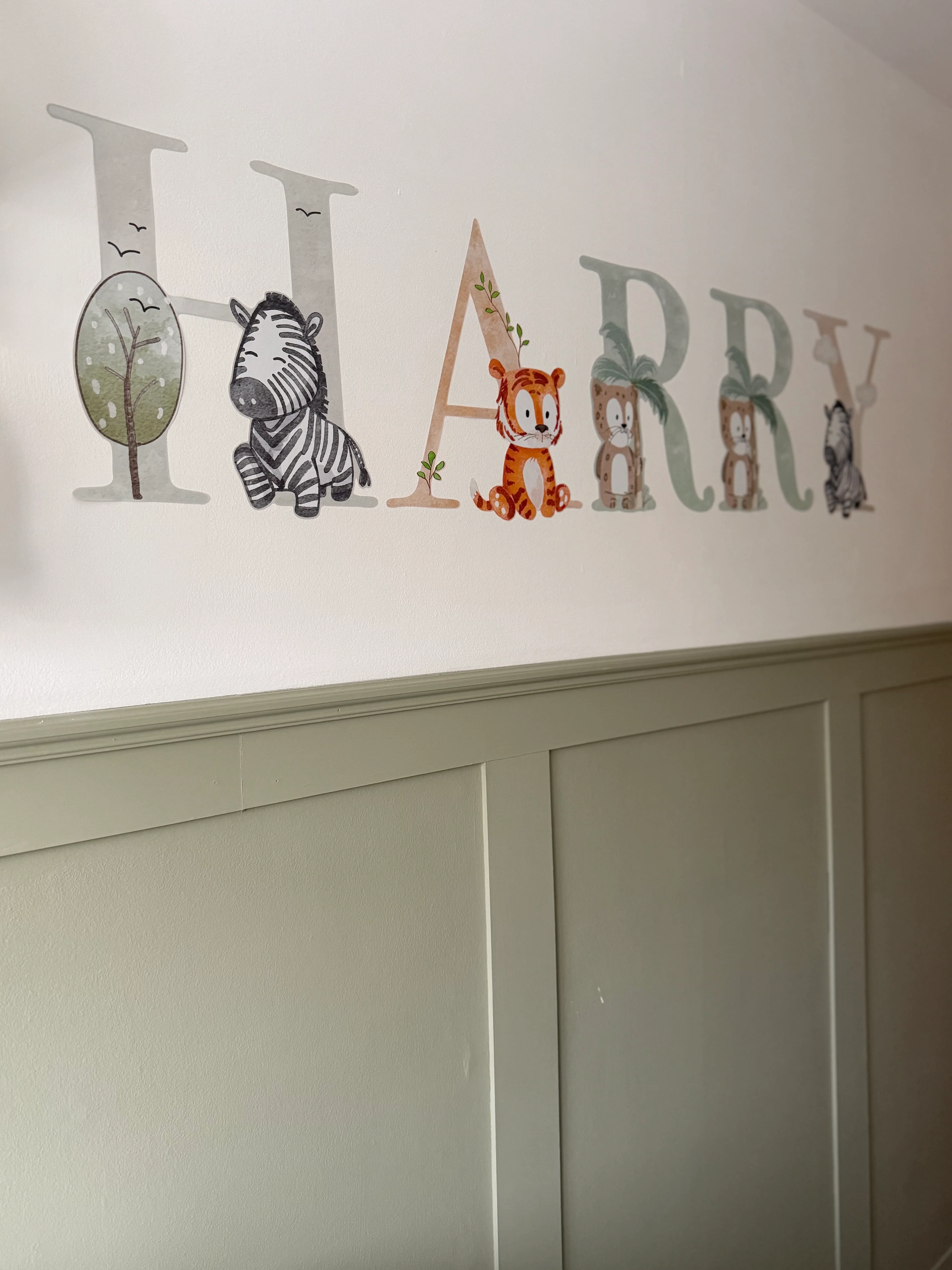 Safari Personalised Names Nursery Wall Stickers - Image 3