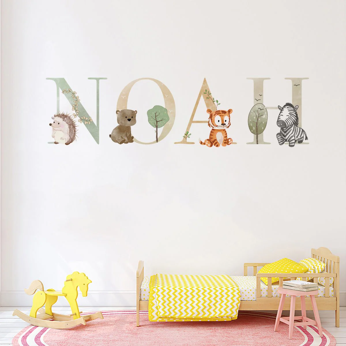 Safari Personalised Names Nursery Wall Stickers - Image 5