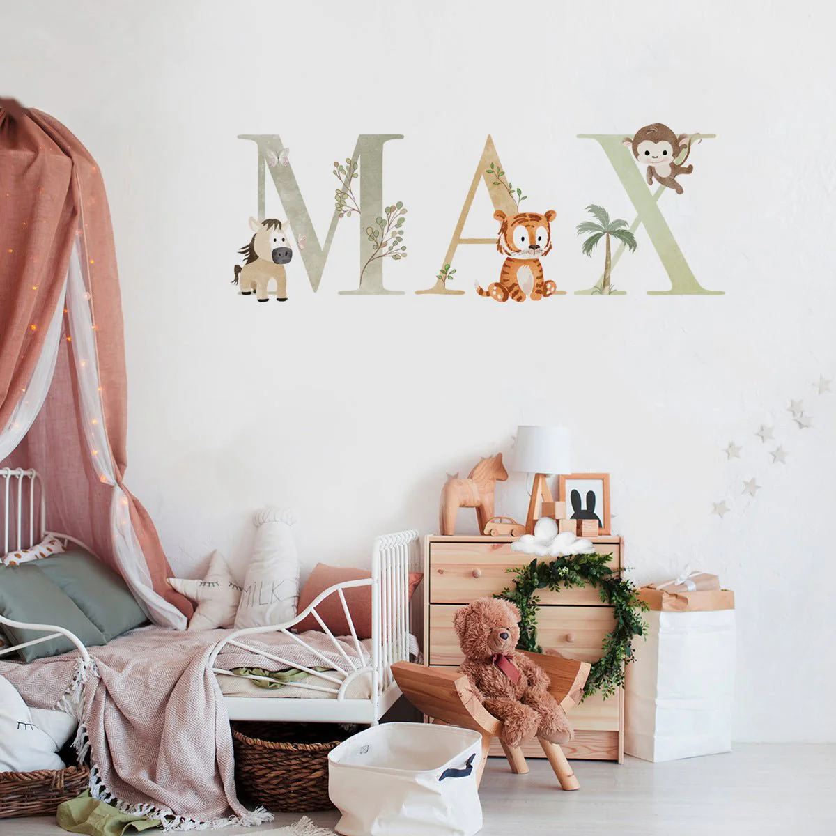 Safari Personalised Names Nursery Wall Stickers - Image 9