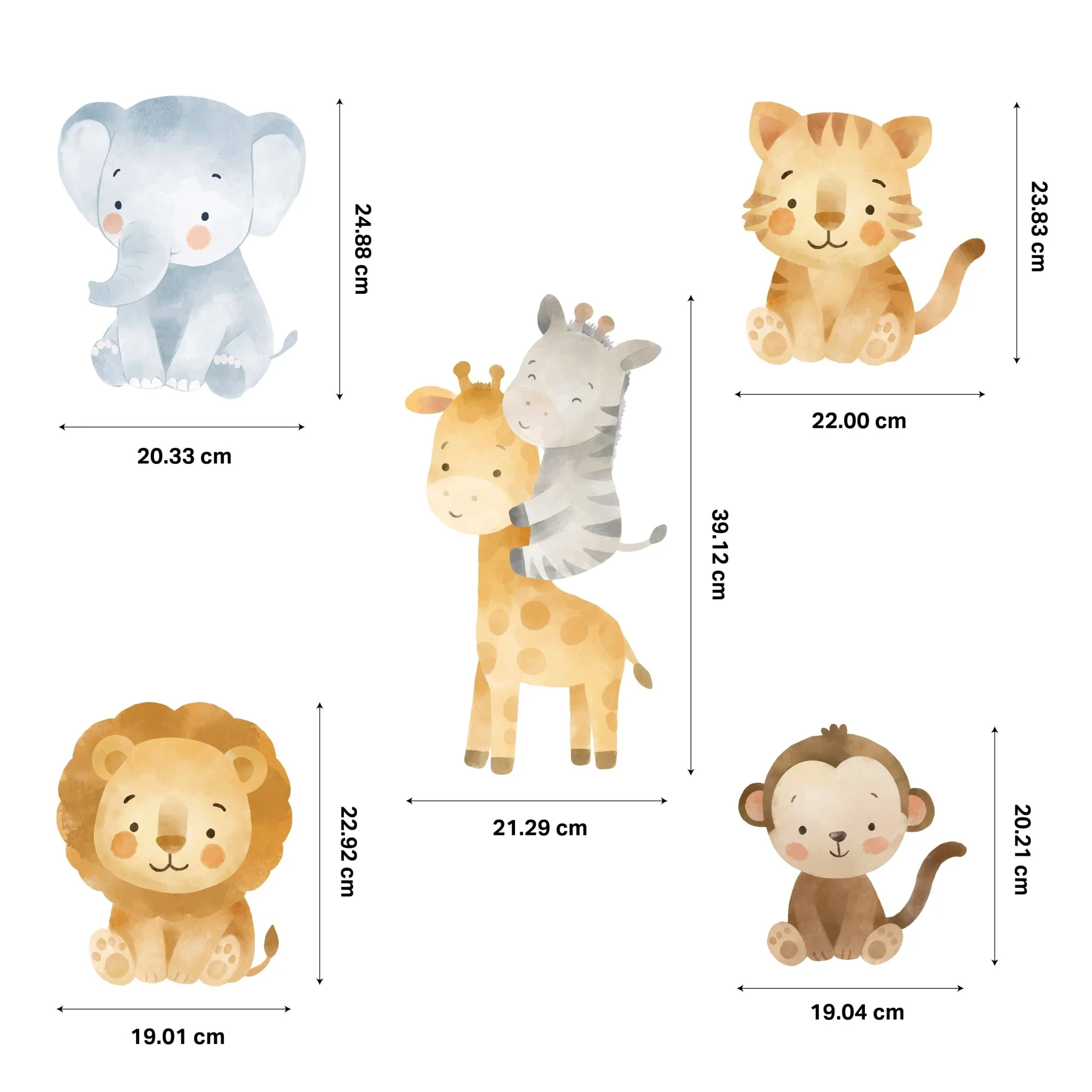 Safari Star Animal Friends Nursery Wall Stickers - Image 4